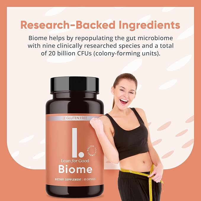 Biome 9-Strain Probiotic Formula Supports a Balanced Gut Microbiome Powerful Gut Probiotics with Greenselect Phytosome - 60 Capsules