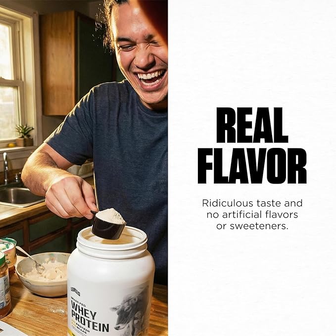 Levels Grass Fed Whey Protein Powder No Artificials 24G of Protein Vanilla Cinnamon 5LB