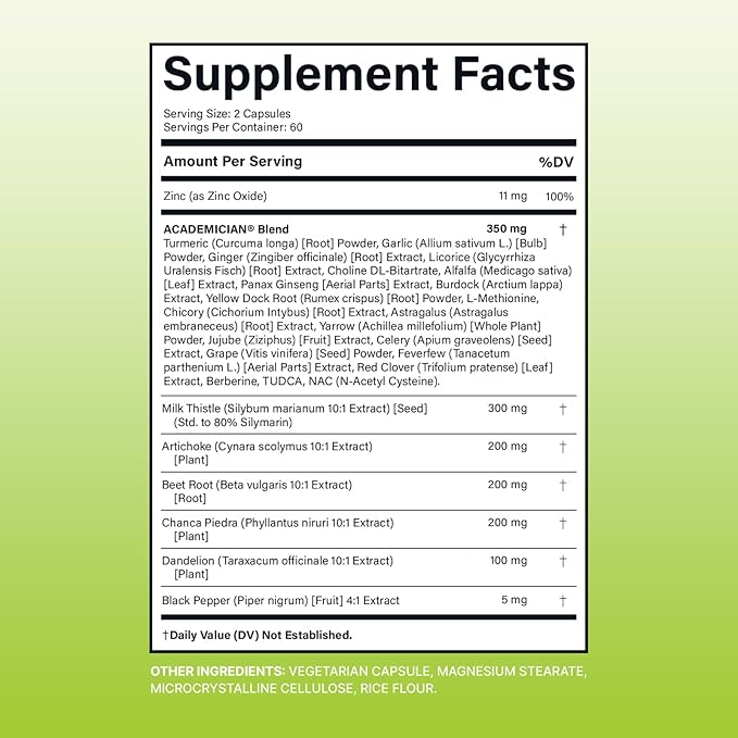 Beet Root Capsules with Dandelion Root Capsules Milk Thistle NAC Tudca Artichoke Extract Supplement - 120 Count
