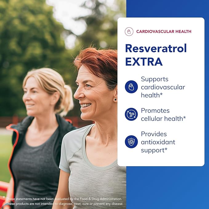 Pure Encapsulations Resveratrol EXTRA - 100 mg Trans-Resveratrol - For Healthy Cellular &amp Cardiovascular Function* - Antioxidants Supplement - Non-GMO &amp Gluten Free - 60 Capsules