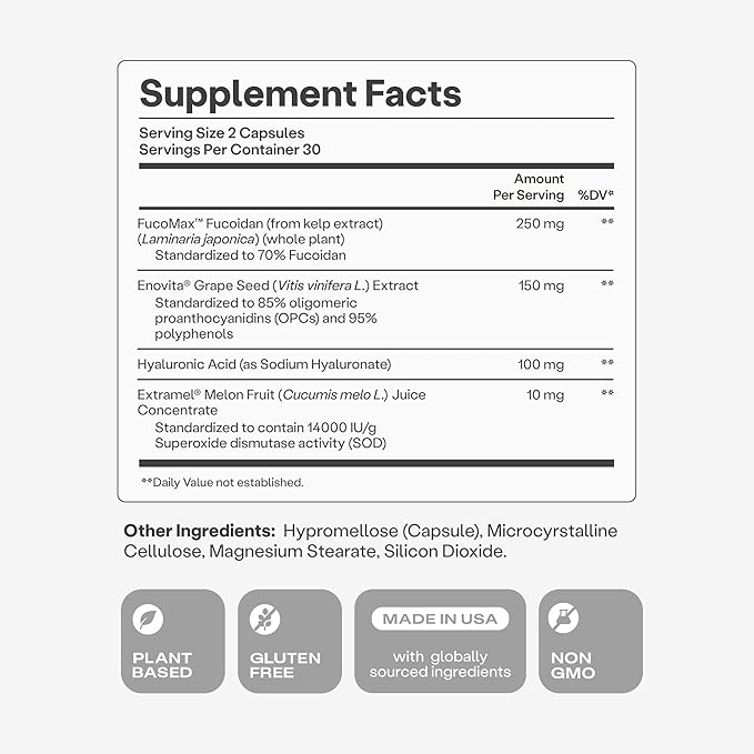 Humann Cardiovascular Health Daily 4-in-1 Vascular &amp Blood Pressure Support Grape Seed Extract &amp Hyaluronic Acid Circulation Supplement Plant-Based Non-GMO 120 Capsules