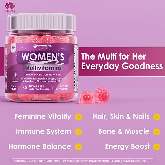 Methylated Multivitamin Gummies 1 Pack with Womens Multivitamin Gummy 1 Pack