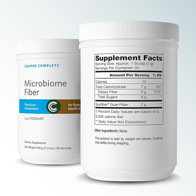 Cooper Complete Microbiome Fiber Powder Supplement. Pack of 1. 30 Servings per cannister