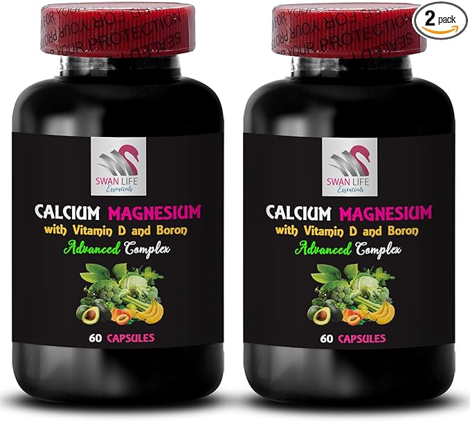 Calcium Magnesium Supplement - Phosphorus Support Magnesium Formula Daily Support Boron Benefits Calcium with D Vitamin D Boost Natural Supplements for Women Balanced Minerals 2Bot