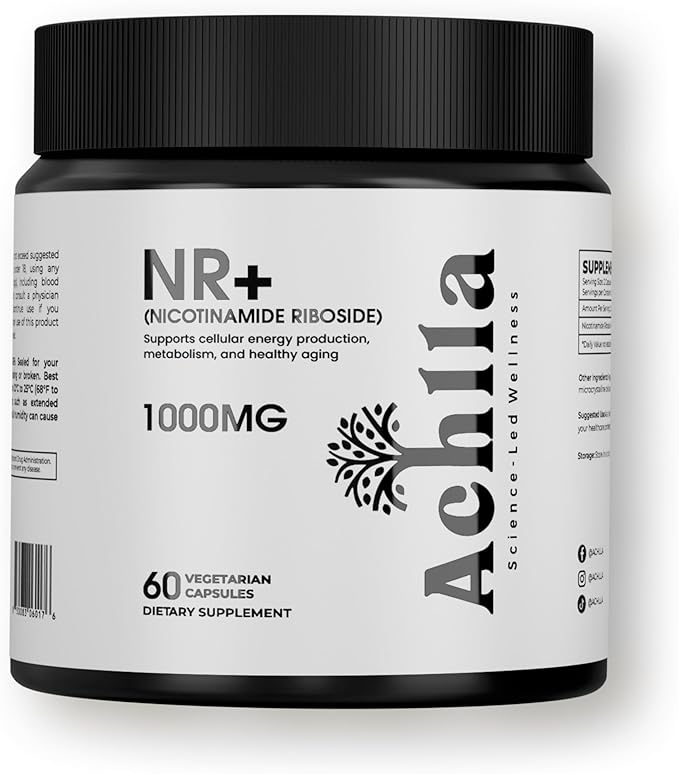Nicotinamide Riboside 1000mg per Serving – NR NAD+ Precursor Supplement – 60 Veg Capsules (30 Day Supply) – Cellular Energy Support Formula – Non-GMO – Made in USA