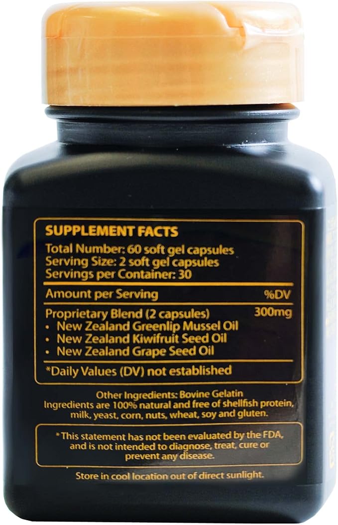 Omega 3 New Zealand Green Lipped Mussel Oil Soft gels for Joint Support and Mobility Heart &amp Immune Support No Fishy Aftertaste 10-Pack 600Soft gels 2-Soft gels Per Day 300 Day Supply
