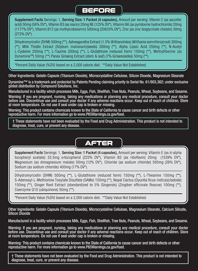 Before &amp After Drinking Pills - Dhm Milk Thistle Supplements Extract - After Drinking Capsules with Liver Support - Restore Pill with Ginger Electrolytes for Better Morning (6 Packet)