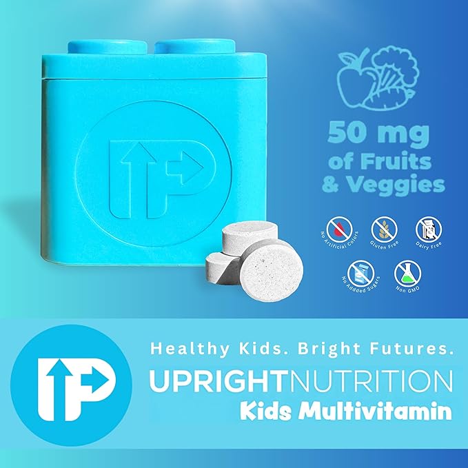 Children's Multivitamin | 30 Day Supply | Chewable Sugar-Free | 17+ Essential Vitamins &amp Minerals with 50mg of Fruits &amp Veggies