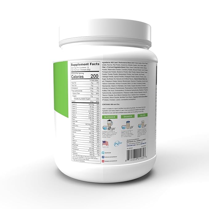 Nutrition 53 Lean 1 Fat Burning Protein Shake Vanilla Flavor 15 Serving Tub