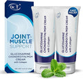 Dr. T Glucosamine Chondroitin Cream - Premium Formula with MSM and Collagen for Joint and Muscle Discomfort - Maintains Joint Strength Flexibility &amp Muscle Mobility - 4.23 oz / 120g (2 Pack)