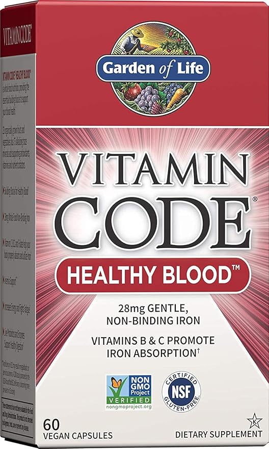 Garden of Life Vitamin Code Whole Food Multivitamin for Men Fruit &amp Veggie Blend and Probiotics for Energy Heart Prostate Health 120 Count &amp althy Blood 60ct Capsules