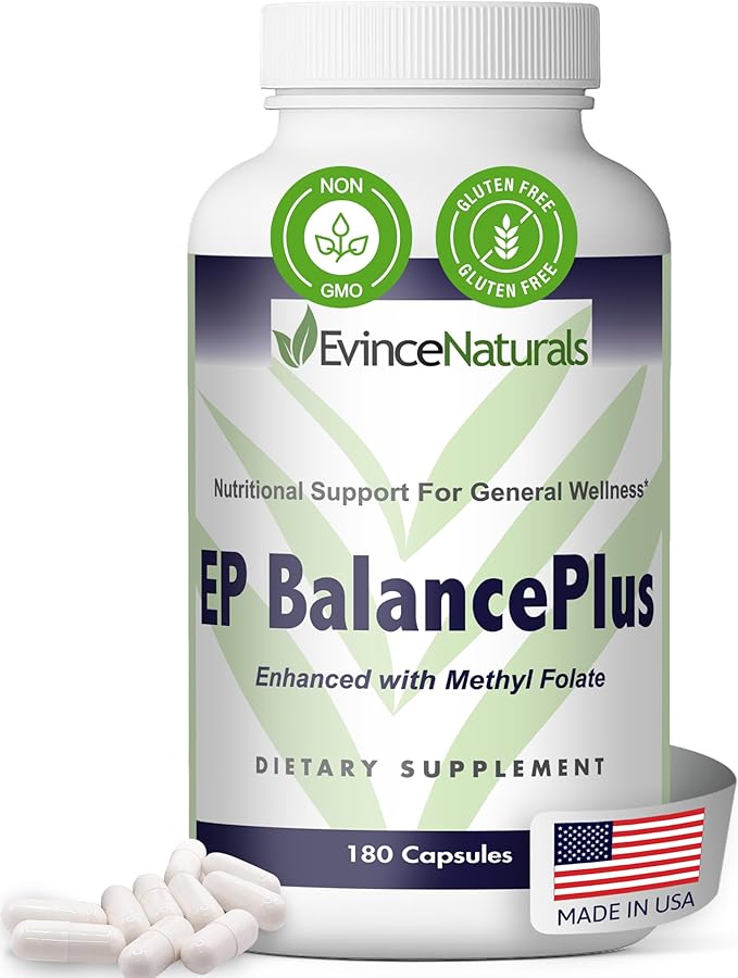 EP BalancePlus Multivitamin for Adults - Multivitamin for Men &amp Women with Vitamins and Minerals - Methyl Folate &amp Amino Acids for Nutritional Support - General Wellness Supplement 180 Capsul