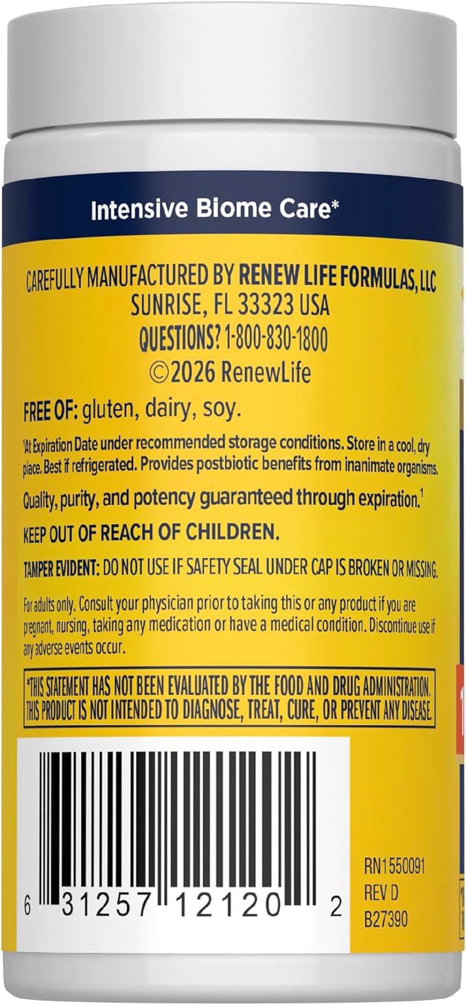 Renew Life Ultimate Flora Adult Ultimate Care Probiotic 150 Billion 30 Caps (Package May Vary)
