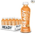 Ready® Clear Protein Water – 20g Whey Protein Isolate Zero Sugar Low-Calorie Sports Drink for Hydration &amp Recovery – Electrolytes Essential Amino Acids – Orange Mango 16.9 fl oz Bottles (12-Pa