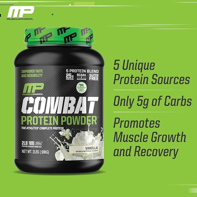 Muscle Pharm Combat Protein 2lb Vanilla and Combat Chocolate Peanut Butter Cup Sport Bars