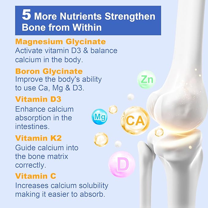 Hydrolyzed Collagen Peptides Pills + Liposomal Calcium AKG Supplement 1500mg