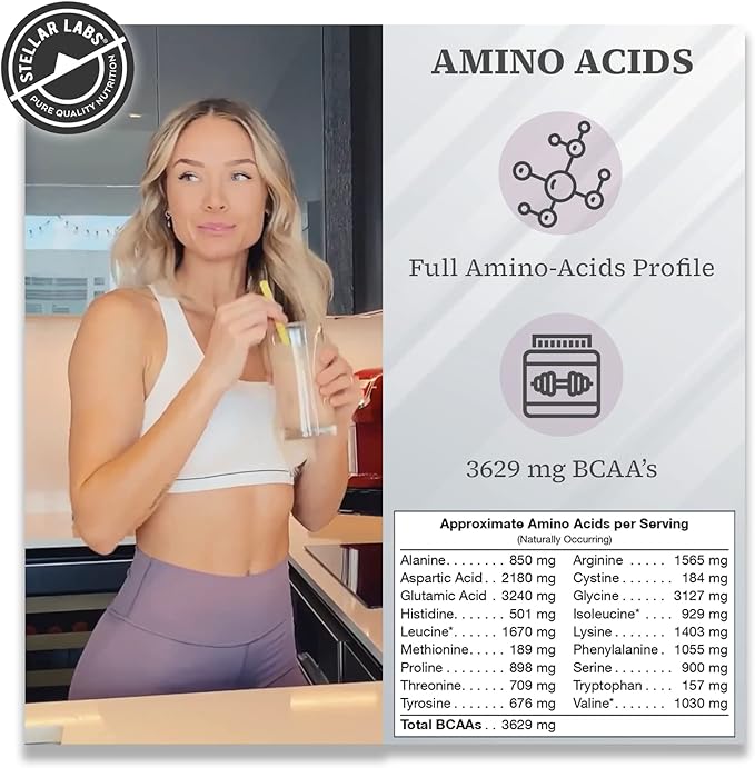 Stellar Labs Vegan Protein Powder with BCAA's &amp Antioxidants | Certified Low FODMAP Non GMO Gluten Free Soy Free Low Carb with Stevia | Lean Plant Based Protein Powder Shakes | Vanilla