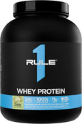 Rule 1 Whey Protein – 24g Fast-Acting Protein from All-Whey Sources with Naturally Occurring EAAs &amp BCAAs for Workout Recovery or Anytime Use (5 Pounds* Pistachio Ice Cream)