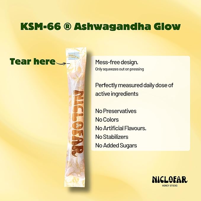 KSM-66 Ashwagandha Power Sticks Full Spectrum 400 mg KSM 66 Ashwagandha Root Extract per serving | standardized &gt 5% Withanolides high absorption Boost Energy | Reduce Stress | Mood Support | Focu