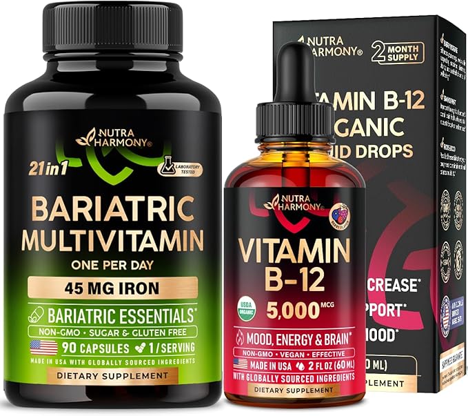 Bariatric Multivitamin Capsules &amp Organic Vitamin B12 Drops