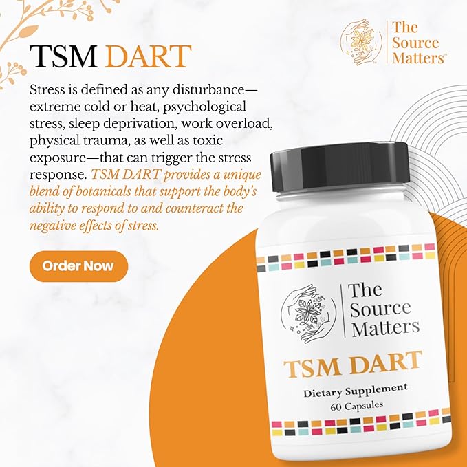 Dart Dietary Supplement | Adaptogenic Formula with Holy Basil Ashwagandha Rhodiola Schisandra &amp Licorice Root for Stress Support Mental Clarity &amp Emotional Balance (60 Capsules)
