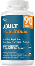 Dr. Tobias Adult Multivitamin for Women &amp Men Immune Supporting Vitamins from 42 Fruits Vegetables Plus Probiotics Vegan Multivitamins for Men &amp Women Non-GMO 90 Tablets 30 Servings