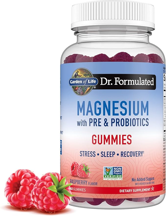 Garden of Life Organic Kids Fruit Gummy Vitamins 120ct &amp Magnesium Citrate Gummies for Stress Support 60ct
