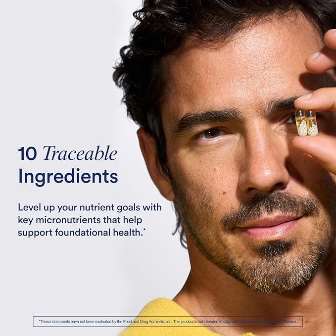 Ritual Multivitamin for Men 18+ with Zinc Vitamin A and D3 for Immune Function Support* Omega-3 DHA B12 K2 Gluten Free Non-GMO Vegan Mint Essenced 30 Day Supply