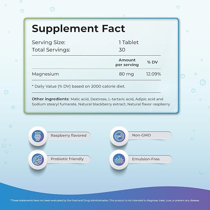 Wellness Extract H2 Molecular Hydrogen Water Tablets with effervescent Technology for Healthy Hydration Optimal Energy and Metabolism Support 8 PPM. (30 Raspberry)