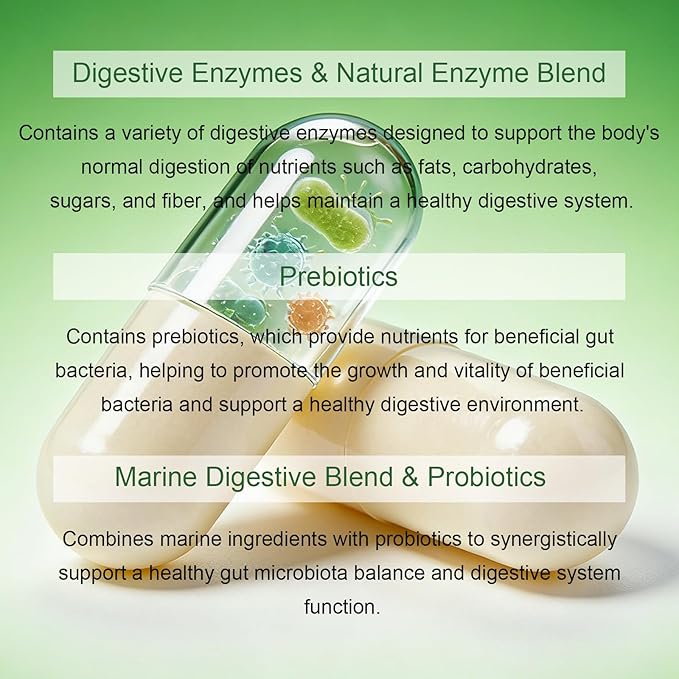 Digestive Enzyme Supplement containing Enzyme Blend - Supports Digestion of proteins carbohydrates fats and Dairy Products Brings Digestive Comfort - 60 Vegetarian Capsules (A Bottle of)