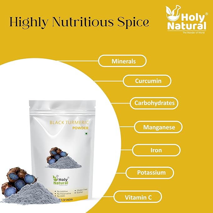 Holy Natural - The Wonder Of World Holy Natural Black Turmeric Powder - 100 Gm