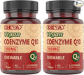 DEVA Vegan Vitamins Coenzyme Q10 100mg - Potent &amp Affordable in One Bottle - Chewable 90 Tablets (Pack of 2)