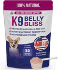 K9 Belly Bliss All-Natural Gut Health for Dogs Vet Approved Prebiotic for Dogs for Daily Digestive Support and Dog Constipation Relief Easy to Use Topper for Dry and Wet Food 30 Scoops.