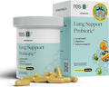 resB Lung Support Probiotic Supplement - Lung Health Supplement for Smokers Gut Health Immune &amp Digestive Support Respiratory Care Holy Basil &amp Turmeric Clinically Trialed - 60 Capsules