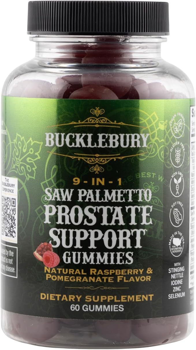 Sugar-Free Milk Thistle Gummies with Blueberry Flavor + Saw Palmetto 9-in-1 Gummies with Raspberry &amp Pomegranate – Vegan Non-GMO Supplement Bundle