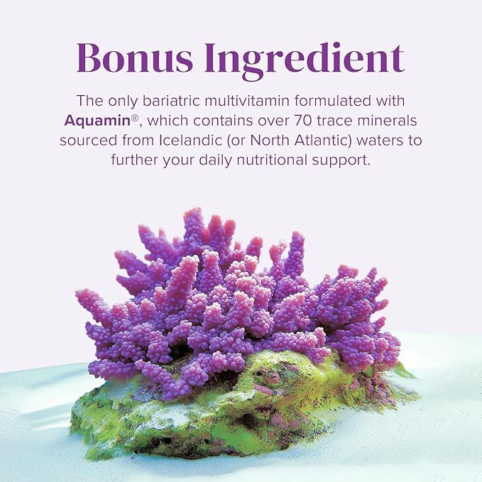 BariMelts Once Daily Bariatric Multivitamin with Iron 60 Easy-Swallow Caplets (2-Month Supply) Multivitamin for Women Multimineral Complex Supports Nutrition After Bariatric Surgery