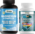 Magnesium Supplement with Glycinate Citrate Malate &amp Oxide Plus Immune Support with Vitamin C D3 Zinc 50mg Quercetin Echinacea Purpurea Sambucus Elderberry and Ginger