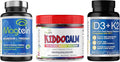 Magtein Magnesium L-Threonate 60 Capsules Magceutics KIDDOCALM Gummies for Kids 90 Capsules Vitamin D3 K2 with MCT 30 Capsules - Bundle