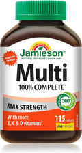 Jamieson 100% Complete Multivitamin Max Strength Formula 115 caplets