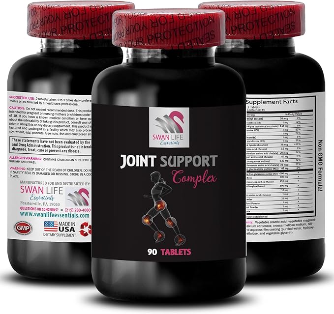 MSM Joint Formula - JOINT SUPPORT COMPLEX - Boron Powder Flexibility Enhancer Chondroitin Sulfate Supplement MSM &amp Glucosamine Boron Supplement Powder Glucosamine 2 Bottles 180 Tablets