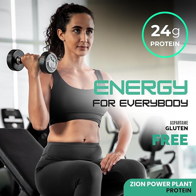 Zion Protein 100% Plant-Based Protein Powder Creamy Chocolated Fudge - 24g High Impact Plant Protein Low Net Carb No Lactose Ingredients for Shakes &amp Smoothies