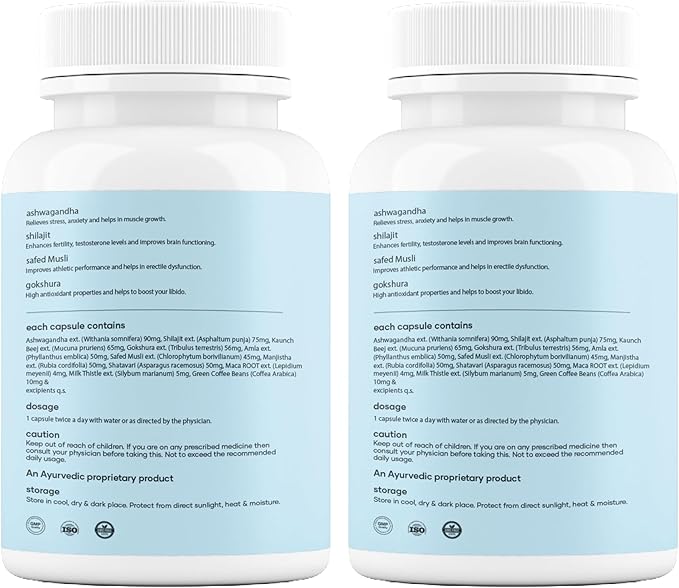 mars by GHC Surgemax Natural Capsules with Shilajit &amp Safed Musli | Supports Energy Strength &amp Immunity | for Active Lifestyle | 120 Capsules | Pack of 2