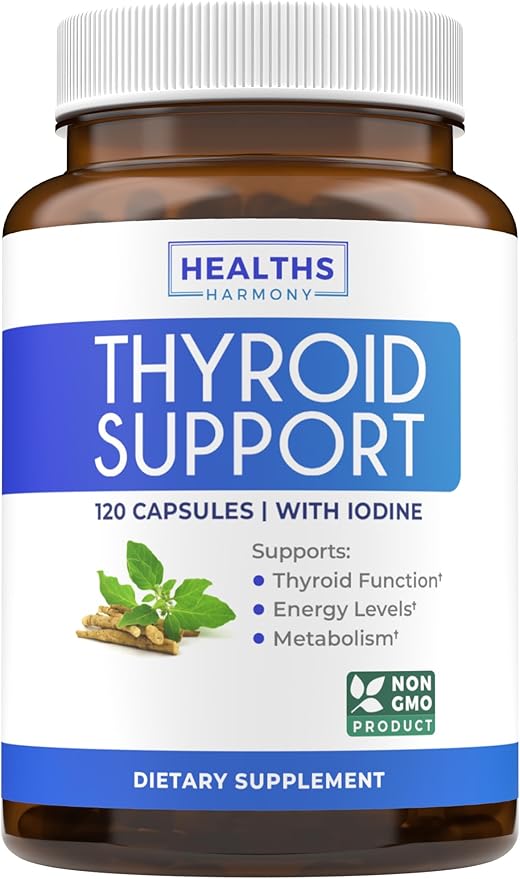 Omega 7 Softgels &amp Thyroid Support (2-Month Supply) Energy Fusion Bundle - Purified Omega-7 Softgels (60 Softgels) Provinal Peruvian Anchovy and Thyroid Support (120 Capsules) Healths Supplement