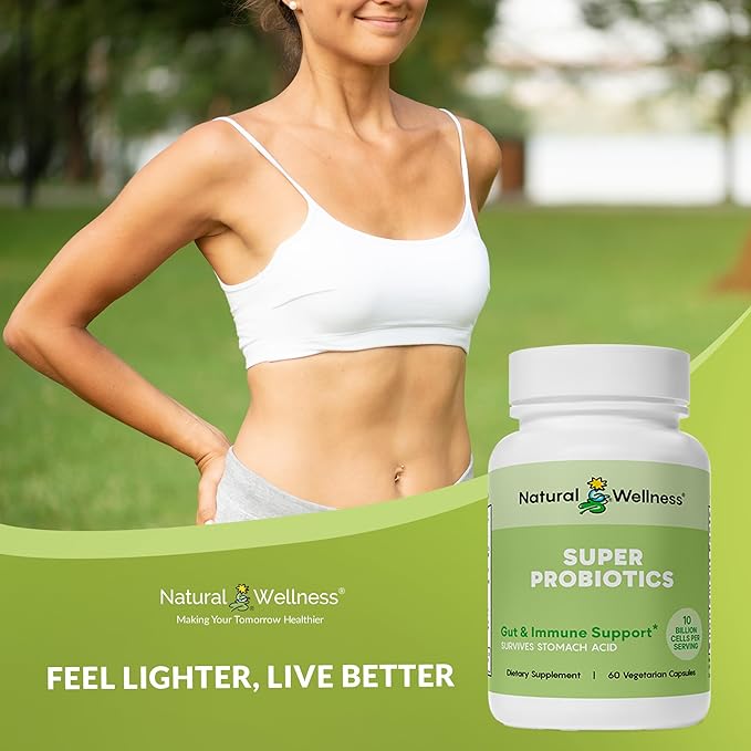 Natural Wellness Super Probiotics and Milk Thistle Bundle Detox &amp Repair Supplement Non-GMO 10 Billion CFUs for Digestive &amp Immune Health | Non-GMO 30-Day Supply
