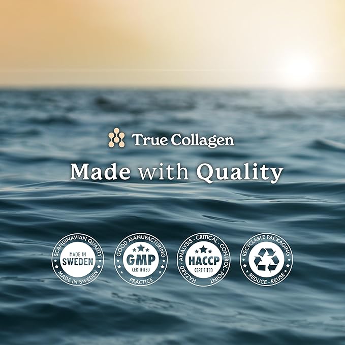 True Collagen Marine | 11000 mg Hydrolyzed Collagen Liquid Supplement - 2 x 500 ml (1000 ml) 40 Day Supply | Hyaluronic Acid Biotin and Vitamin C for Healthy Hair Skin and Nails | Sugar-Free