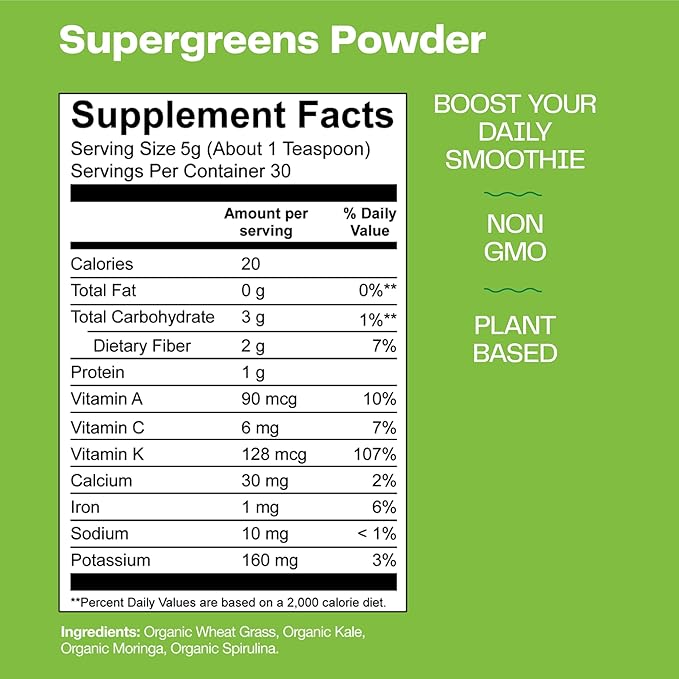 Primal Kitchen Collagen Peptides Unflavored Collagen Powder 1.2 Pounds &amp Amazing Grass Super Greens Booster: Greens Powder Smoothie Mix with Spirulina Moringa Wheat Grass