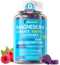 Sugar Free Magnesium Citrate Gummies 500mg for Women Men Chelated Magnesium Supplement with B6 for Constipation | Calm Magnesium Gummies for Mood | Calcium Magnesium Zinc D3 Gummy for Bone &amp Musc
