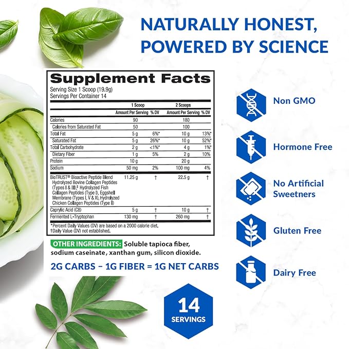BioTrust Multi Collagen Protein Powder + Keto MCT Oil – 5 Types (I II III V X) &amp 100% Caprylic Acid C8 - Support Elevated Ketones Metabolism Joints &amp Beauty All in 1 Collagen Powder (Unf