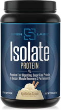 Isolate Premium Whey Protein Powder Keto Isolate and Hydrolysate with Amino Acids Including Glutamine for Lean Muscle Growth and Recovery - Vanilla Ice Cream (30 Servings)