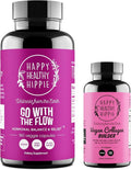 Happy Healthy Hippie Vegan Collagen Builder &amp Go with The Flow Hormone Balance for Women 180 Ct